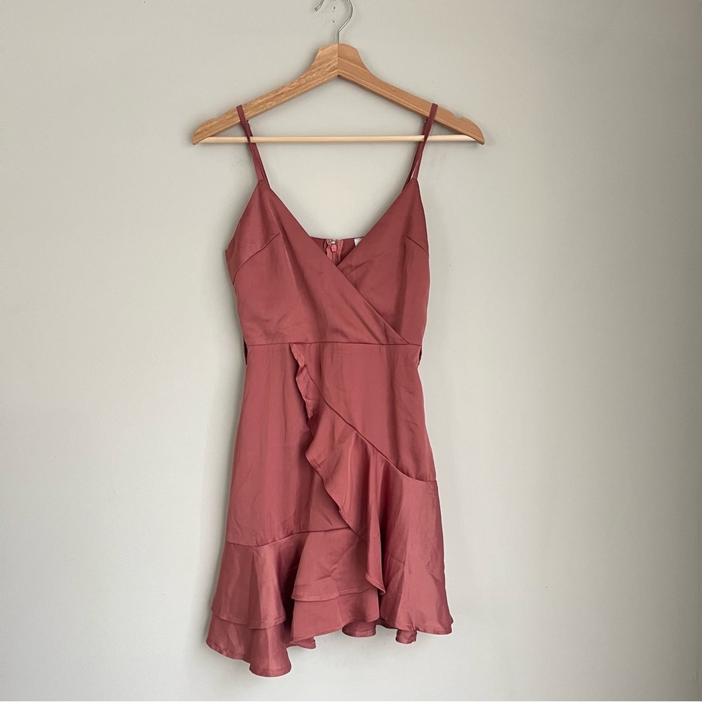 Princess Polly Watermelon Champagne Mini Dress Size 2 Dusty Rose